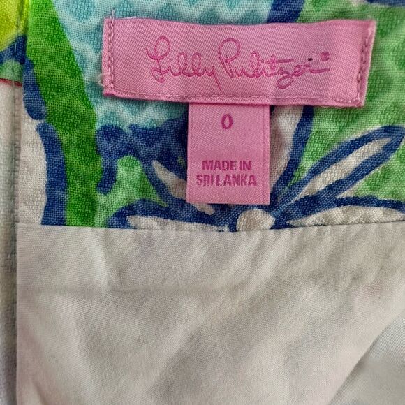 Lilly Pulitzer Skort Women's Sz 0 Marigold Conch Republic Mini Skirt Textured - Picture 7 of 7